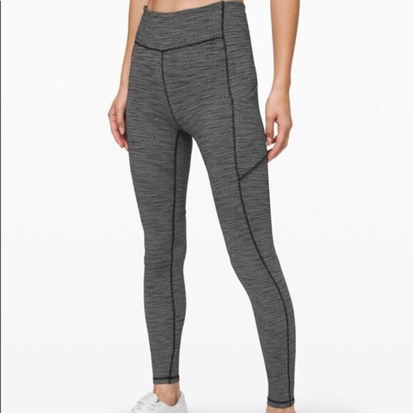Lululemon Leggings Womens Size 4 Gray Speed Up Leggings Inseam 28” Pockets - Picture 1 of 10